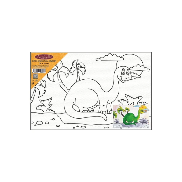 DKT051 desenli tuval kompozit boyama 20x30 cm ürün görseli 1