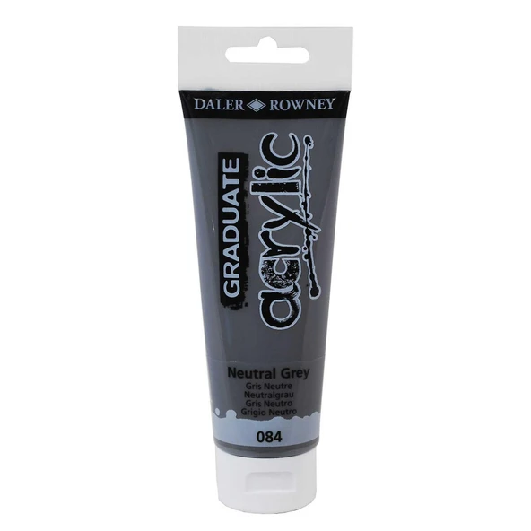 Daler Rowney Graduate Akrilik Boya 120ml 084 Natural Grey ürün görseli 1
