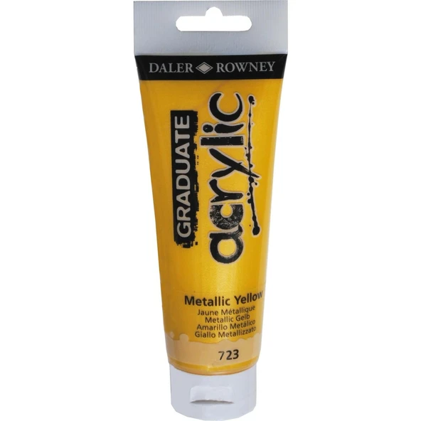 Daler Rowney Akrilik Boya 120 ML-723 Metalic Yellow ürün görseli 1