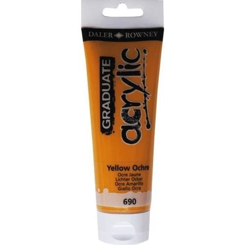Daler Rowney Graduate Akrilik Boya 120ml Yellow Ochre ürün görseli 1
