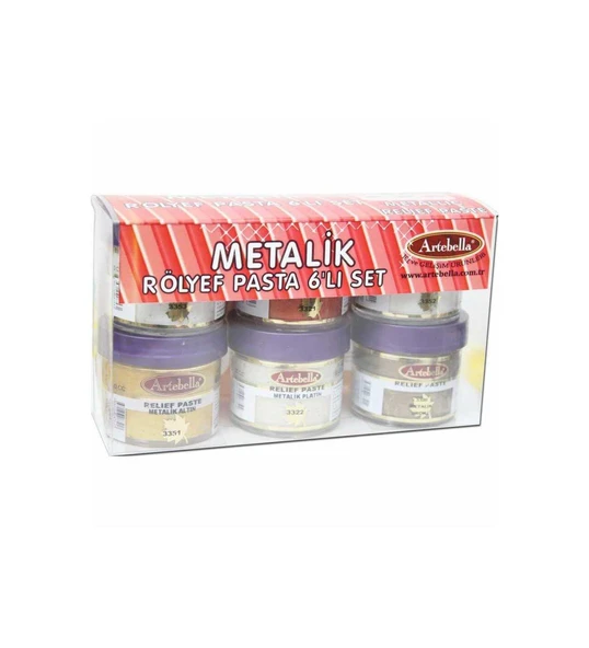 Artebella metalik Rölyef Pasta rpalS0001 50 cc 6'Lı Set-1 ürün görseli 1