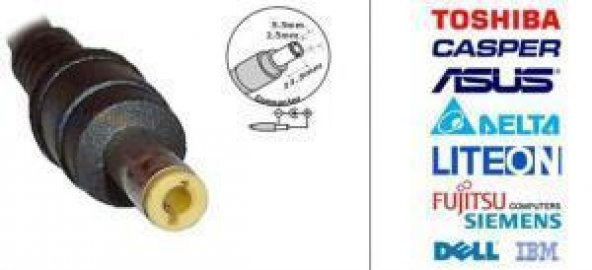 Notebook adaptör Dc Kablo, 5.5x2.5mm ürün görseli 1