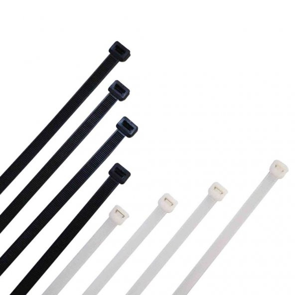 Siyah Kablo Bağı 20 cm 100 adet ürün görseli 1