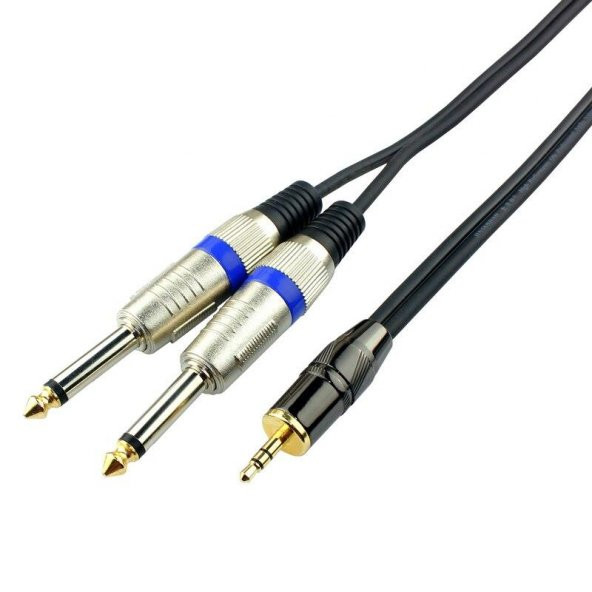 1 Stereo 2x6.3 mm Mono Kablo 5 metre ürün görseli 1