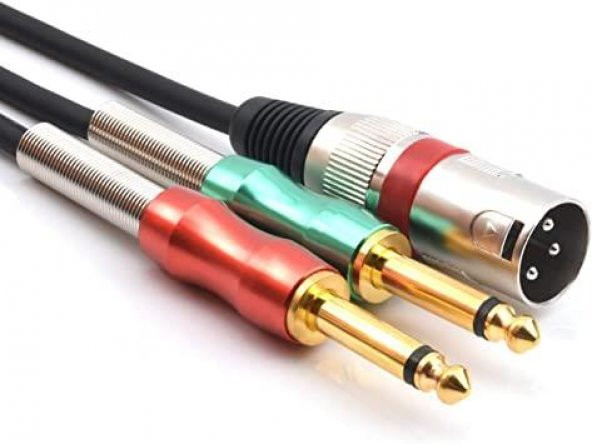 Xlr Erkek 2x6.3 Mono Erkek Kablo 2 Metre ürün görseli 1