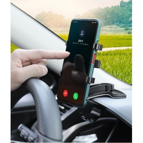 Araba Gösterge Üstüne Takılan 360 Oynar Başlıklı Telefon Tutucu ürün görseli 1
