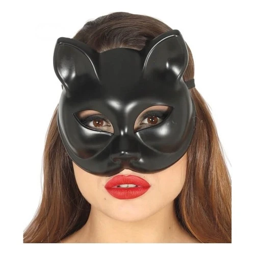 Siyah Renk Lüks Kedi Maskesi - Resim 3