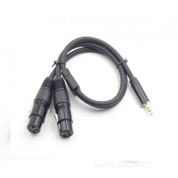 1 Stereo Erkek-2 Xlr Dişi Kablo 50 cm ürün görseli 1