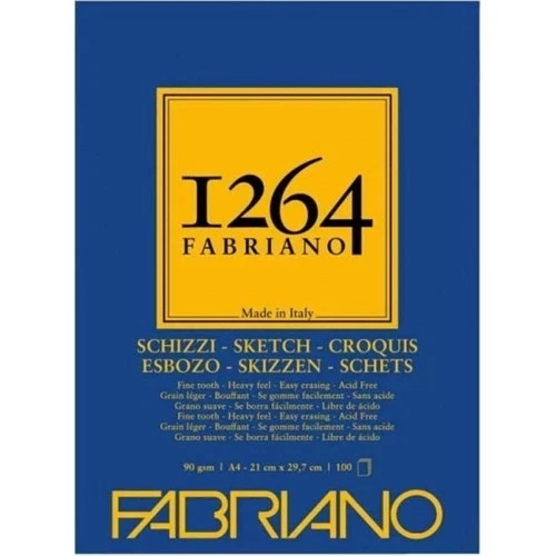 FABRIANO 1264 SCHIZZI A4 - 90 GR - F-1264 ESKİZ BLOĞU ürün görseli 1