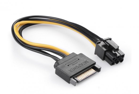 6 Pin Ekran Kartı Sata Power Kablosu ürün görseli 1