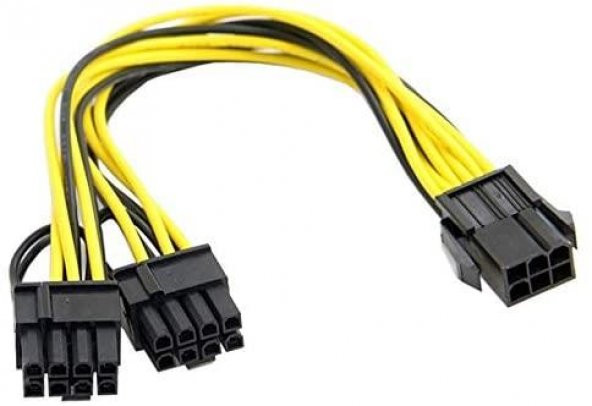 6 pin to 2x8 pin Ekran Kartı Power  Çevirici ürün görseli 1
