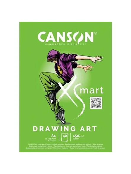 Canson Xsmart A4 150 Gr Drawing Art Çizim Defteri 40 Yp 32250p002 ürün görseli 1