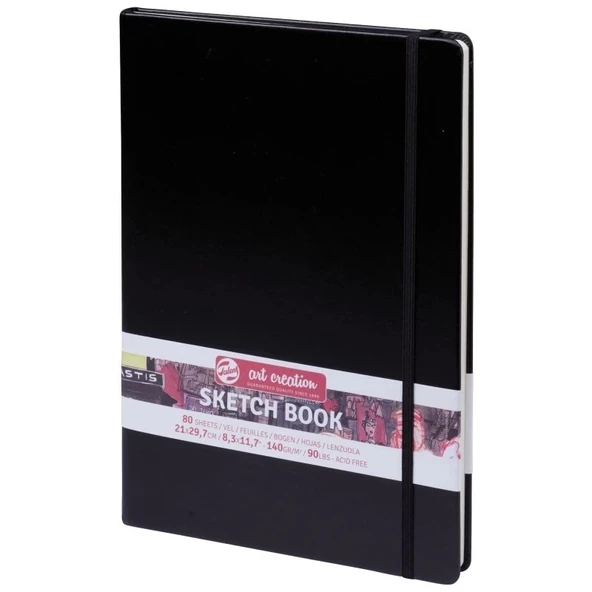 Talens Art Creation Sketch A4 book Sert Kapak Eskiz Defteri 80 Yaprak 140 gr 21x29,7 black ürün görseli 1