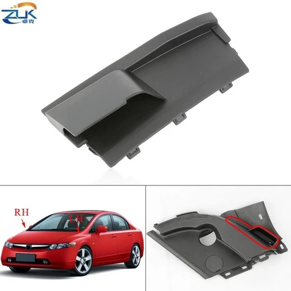 Honda Civic 2006-2012 Cam Alt Izgarası Uç Bakaliti Fd6 Sağ (Plastik Köşe Dış) (Oem No: 74212-Sna - A00) ürün görseli 1