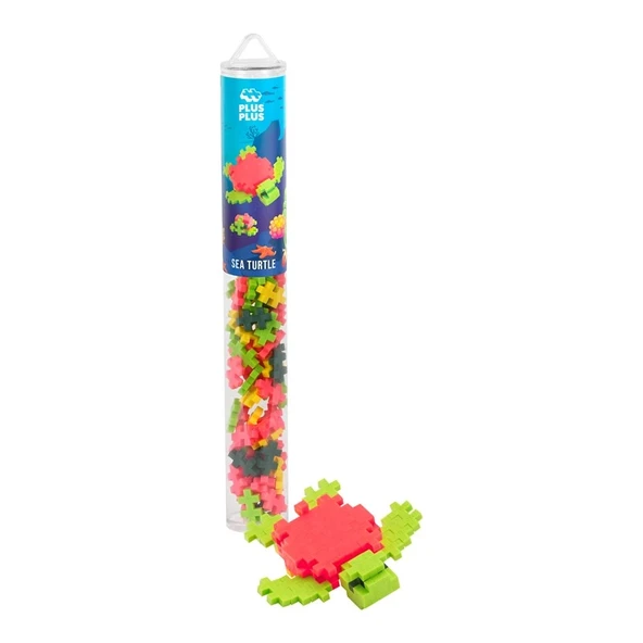 PLUS-PLUS SEA TURTLE / 100 PCS TUBE ürün görseli 1