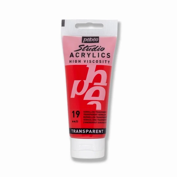 PEBEO STUDIO AKRİLİK BOYA 100 ML TRANS VERMİLİON ürün görseli 1