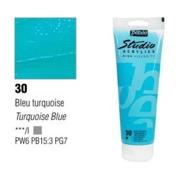 Pebeo Studio Akrilik Boya 30 100ml - Turquoise Blue ürün görseli 1
