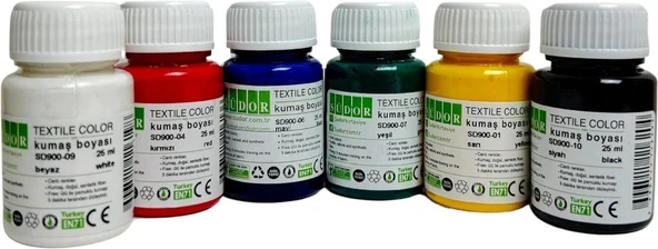Südor Kumaş Boya 25 ML 6 Renk SD940 ürün görseli 1