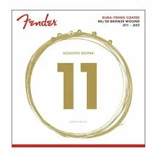 Fender Dura-Tone Coated 80/20 Acoustic Guitar Strings Ball End 880CL Gauges .011-.052 String Sets - Akustik Gitar Teli ürün görseli 1