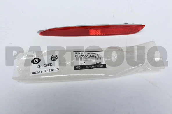 Reflektör Tampon Mazda 3 2010-2013 Arka Sol (Oem No: Bbp2-51-5M0A) ürün görseli 1