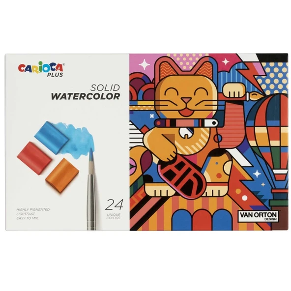 CARİOCA PLUS TABLET SULU BOYA 24LÜ (FIRÇALI) ürün görseli 1