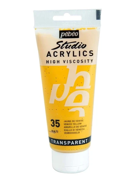 Pebeo 100 Ml Akrilik Boya Yüksek Yoğunluklu Venedik Sarısı 35 ürün görseli 1