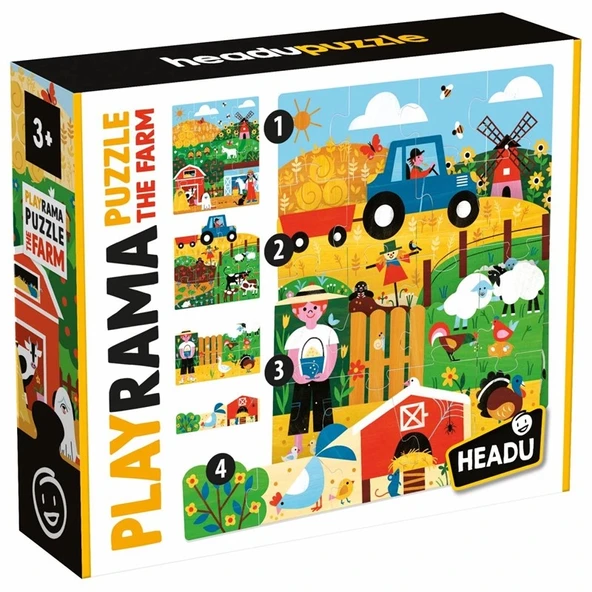 HEADU SHAPED PUZZLE FARM (+3 YAŞ) ürün görseli 1