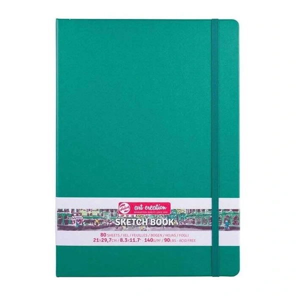 Talens Art Creation Sketch Book Eskiz Defteri 80 Yaprak 140 g 21 x 29,7 Orman Yeşili ürün görseli 1
