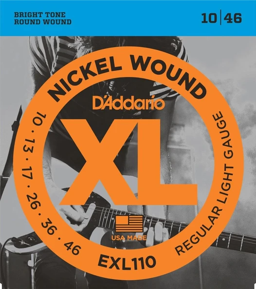 DADDARİO EXL110 ELEKTRO GİTAR TEL SETİ, XL, 10-16, NICKEL WOUND, SU ürün görseli 1