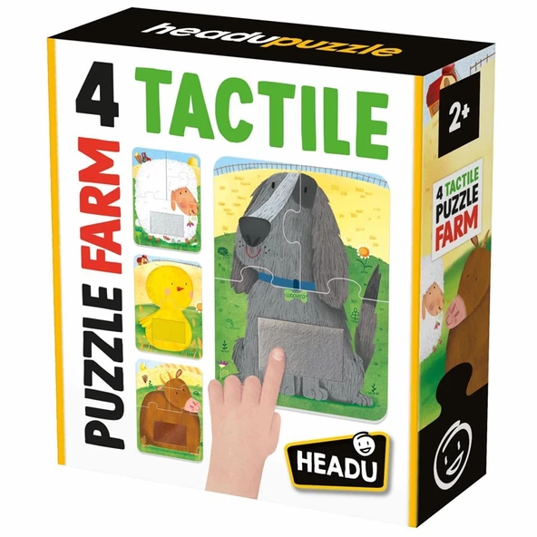 HEADU 4 TACTILE PUZZLE FARM (+2 YAŞ) ürün görseli 1