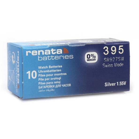 Renata 395 Sr927Sw 1.55V Alkalin Saat Pili 10 Adet ürün görseli 1