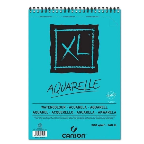 Canson XL Aquarelle Sulu Boya Çizim Defteri A4 300gr 30yp Spiralli ürün görseli 1
