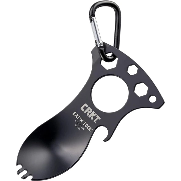 Crkt 9100K Eat’N Tool Karabina Çok Fonksiyonlu Karabina Tornavida Lokma Açacak Çatal Kaşık ürün görseli 1