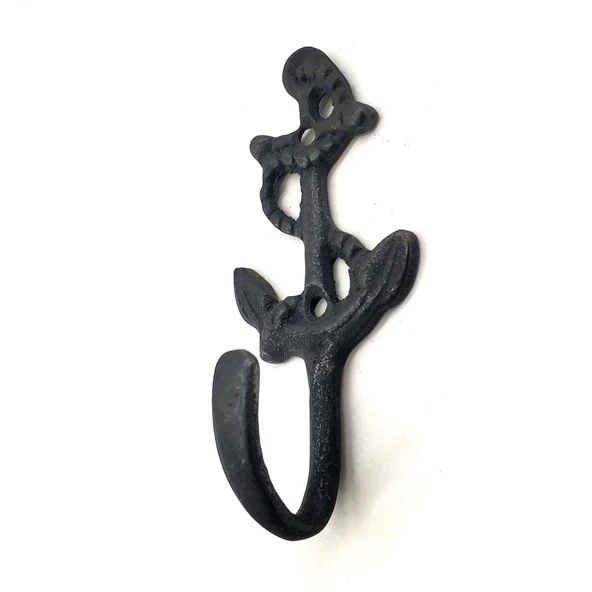 Antika Tarz Dekoratif Pirinç Halatlı, Çapa, Denizci, Gemici Askı - 95X42Mm, Oksit ürün görseli 1
