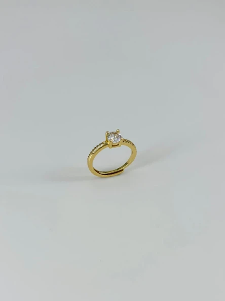 Ayarlanabilir Zirkon Taşlı Pirinç Bijuteri Yüzük - Yz0138-1 ürün görseli 1