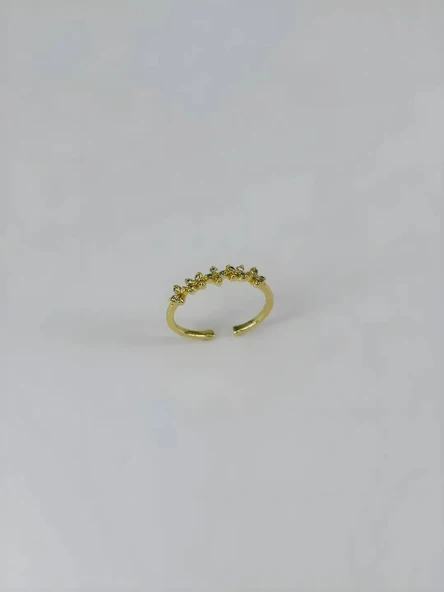 Ayarlanabilir Zirkon Taşlı Pirinç Bijuteri Yüzük - Yz0144-1 ürün görseli 1