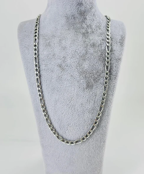 Rodyum Çelik Erkek Kolye 60 Cm - Ekl0008 ürün görseli 1
