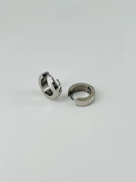 Rodyum Çelik Erkek Küpe Çap (9 Mm) Kalınlık (4 Mm) - Ekp0032 ürün görseli 1