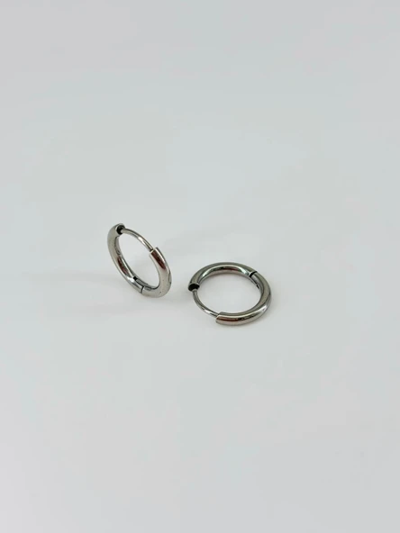 Rodyum Çelik Erkek Küpe Çap (10 Mm) Kalınlık (2 Mm) - Ekp0025 ürün görseli 1