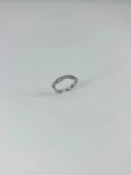 Rodyum Kaplama Zirkon Taşlı Yüzük - Yz0195 ürün görseli 1