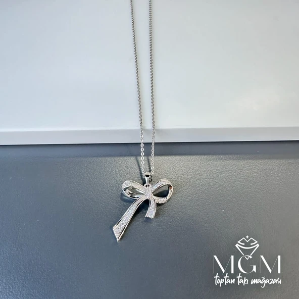 Zirkon Taşlı Pirinç Kolyeler - Kl0022 ürün görseli 1