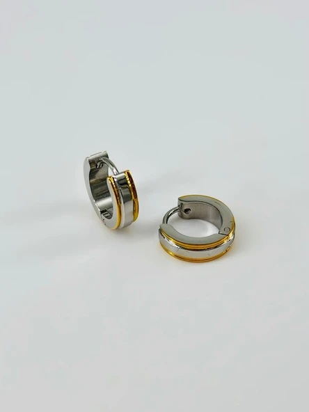 Rodyum Çelik Erkek Küpe Çap (9 Mm) Kalınlık (4 Mm) - Ekp0002 ürün görseli 1