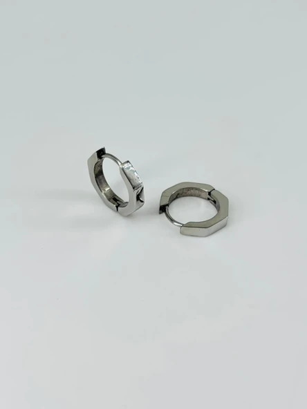 Rodyum Çelik Erkek Küpe Çap (12 Mm) Kalınlık (3 Mm) - Ekp0012 ürün görseli 1