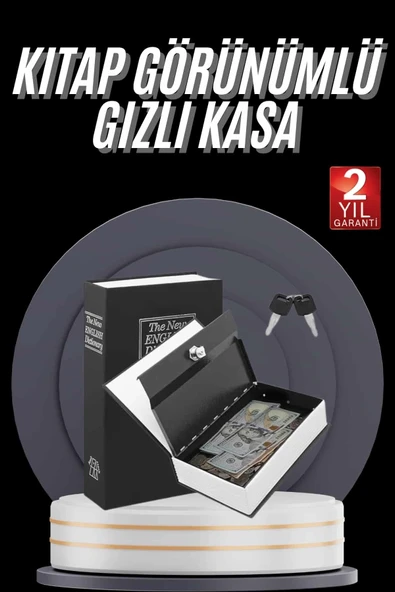 Gizli Kasa Kilitli Sözlük Görünümlü 18Cm Gizli Kasa Büyük Boy Anahtarlı ürün görseli 1