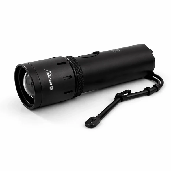 Bedotech Bd-6 30W Tg + Rgb Led Alüminyum Alaşımlı Zoomlu Type-C Pil Göstergeli Şarjlı El Feneri ürün görseli 1