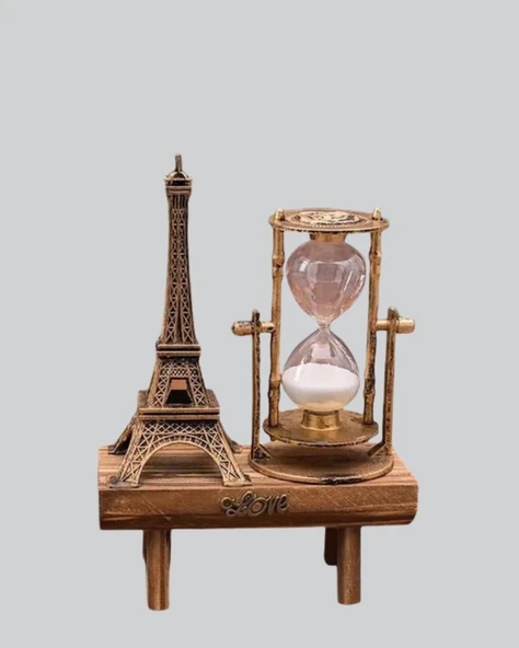 Ahşap Kum Saati – Tasarımlı Masa Dekoru - Resim 2