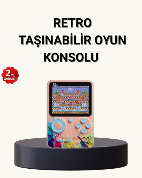500 Klasik Oyunlu Oyun Konsolu Taşınabilir Tv Bağlantılı ürün görseli 1