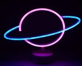Neon Işıklı Satürn Lamba Pil+Usb Mz-N15 ürün görseli 1