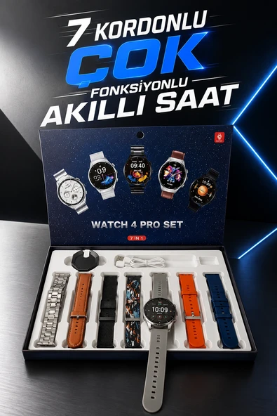 Akıllı Saat 7 Kordonlu Yeni Nesil Arama Cevaplayan Çok Fonksiyonlu ürün görseli 1