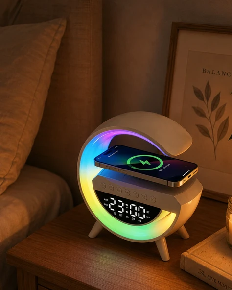 Rgb Işıklı Bluetooth Hoparlör Tf Kart Fm Destekli Kablosuz Ses Sistemi ürün görseli 1